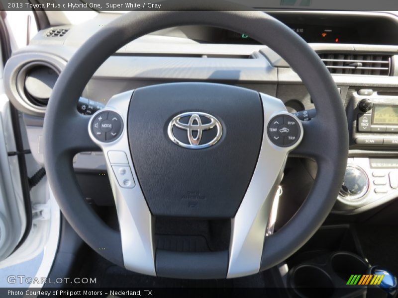 Super White / Gray 2013 Toyota Prius c Hybrid One