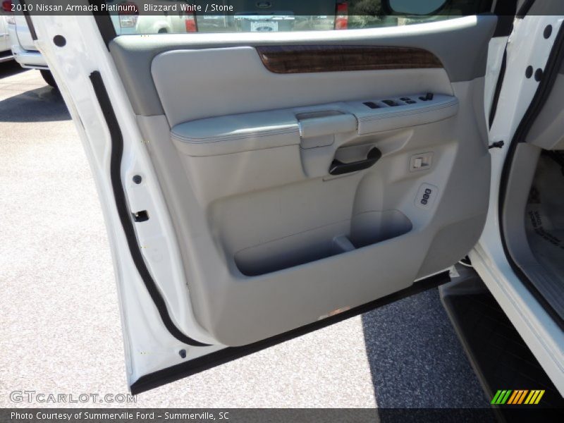 Blizzard White / Stone 2010 Nissan Armada Platinum