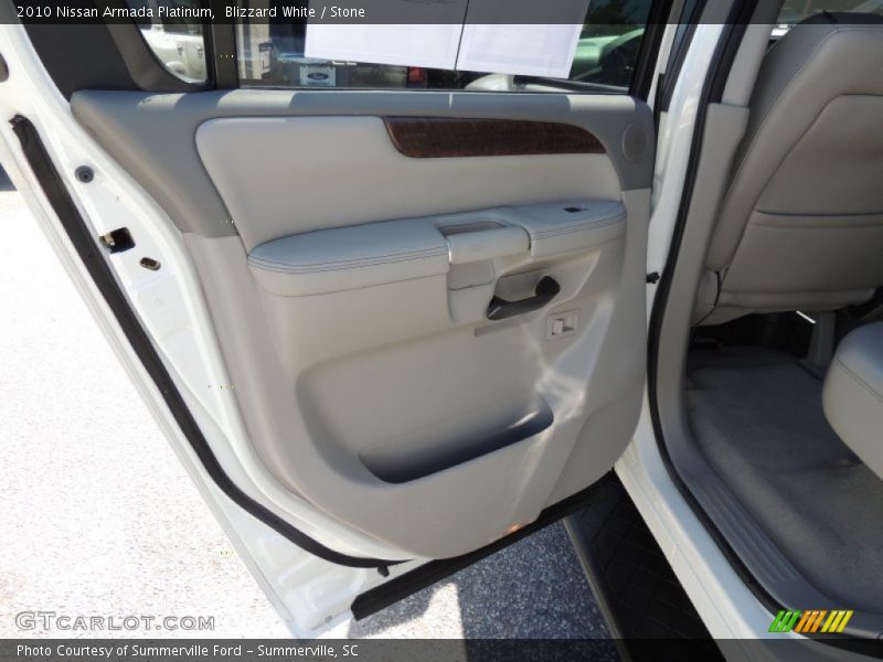 Blizzard White / Stone 2010 Nissan Armada Platinum