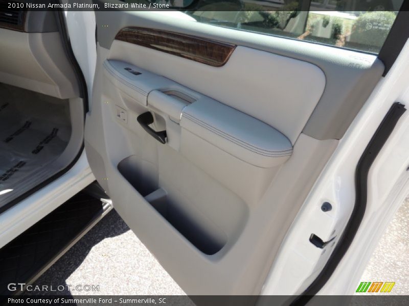 Blizzard White / Stone 2010 Nissan Armada Platinum