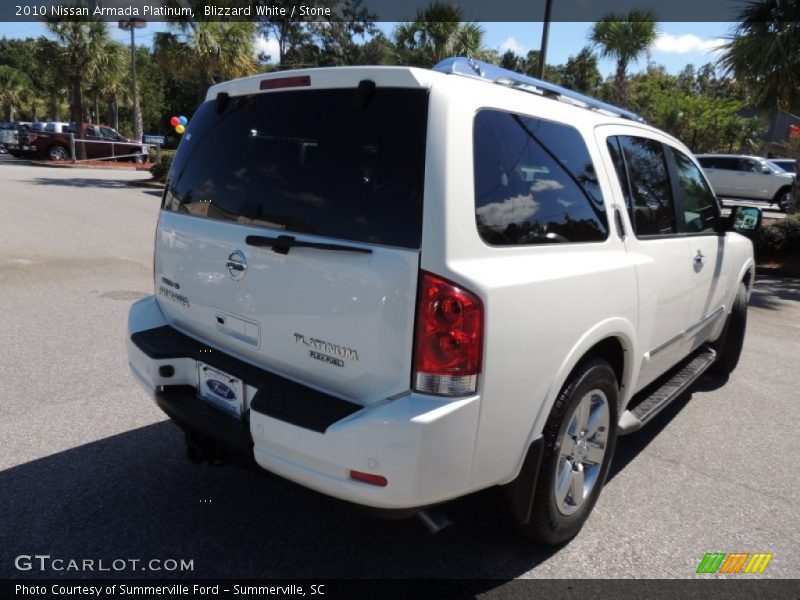 Blizzard White / Stone 2010 Nissan Armada Platinum