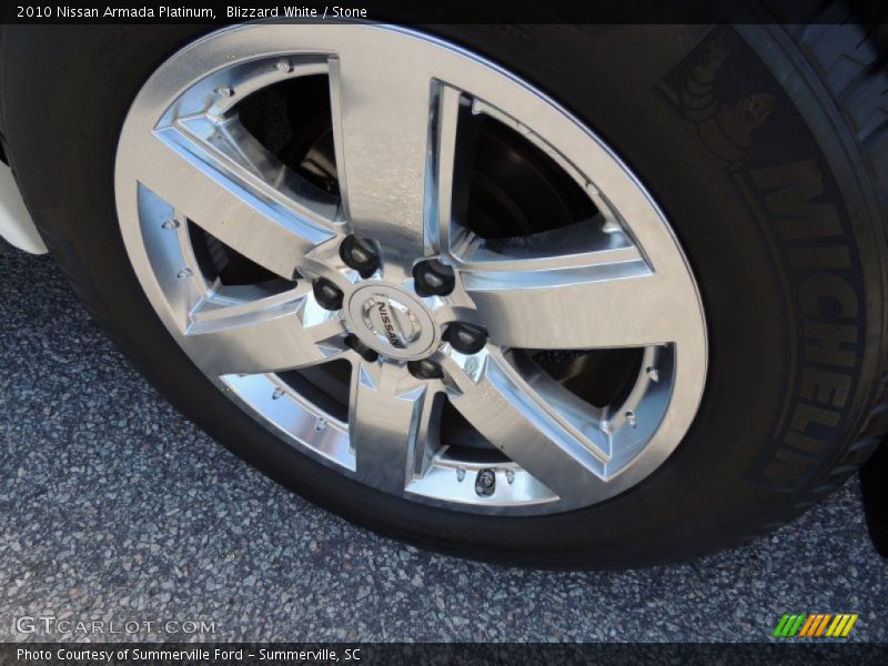Blizzard White / Stone 2010 Nissan Armada Platinum