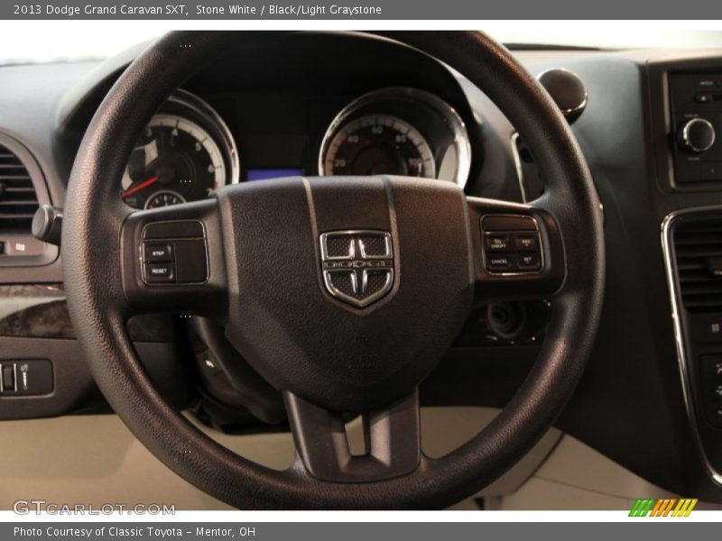 Stone White / Black/Light Graystone 2013 Dodge Grand Caravan SXT
