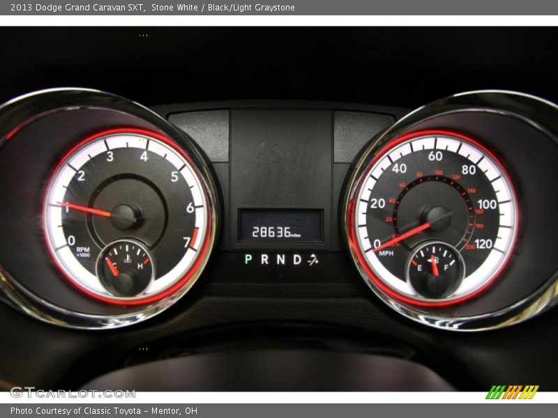Stone White / Black/Light Graystone 2013 Dodge Grand Caravan SXT