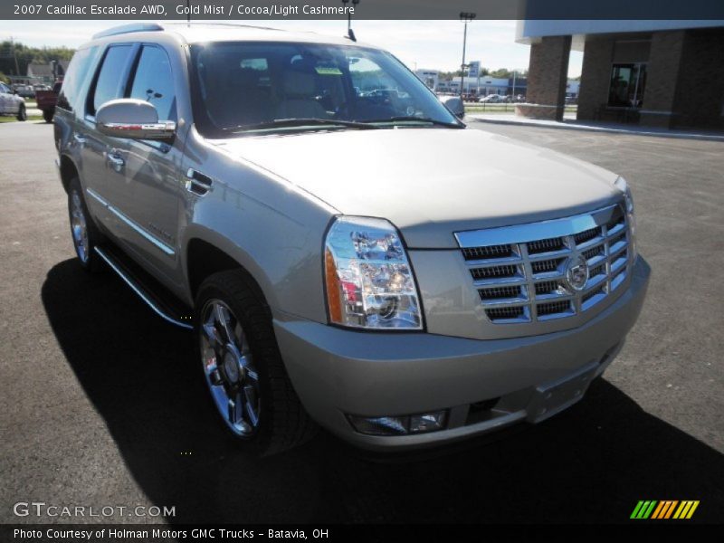 Gold Mist / Cocoa/Light Cashmere 2007 Cadillac Escalade AWD