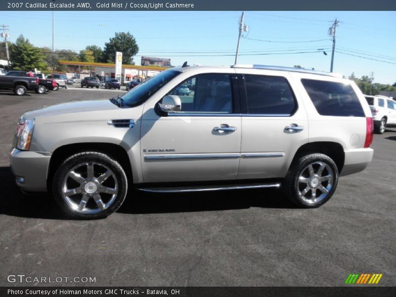 Gold Mist / Cocoa/Light Cashmere 2007 Cadillac Escalade AWD