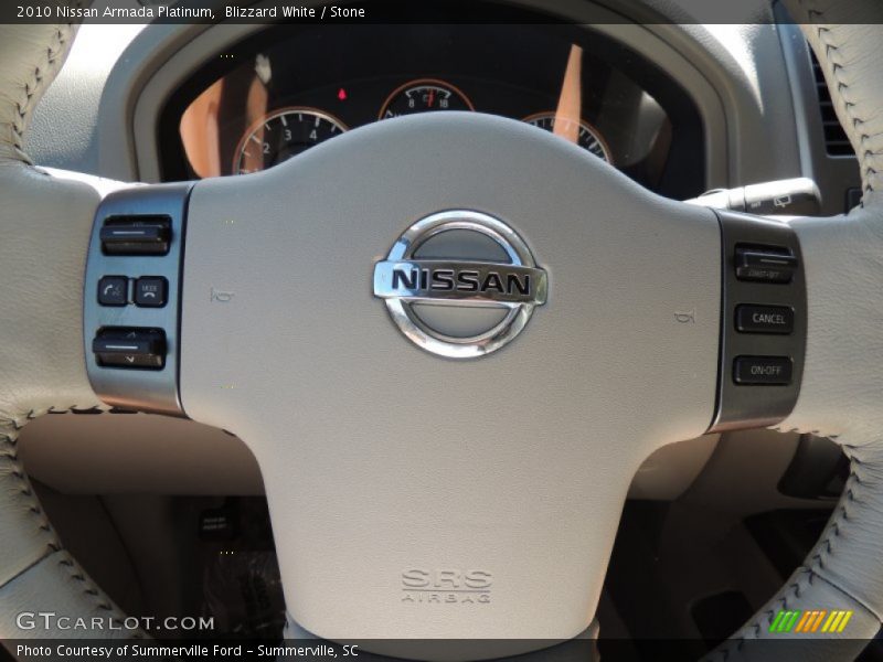 Blizzard White / Stone 2010 Nissan Armada Platinum