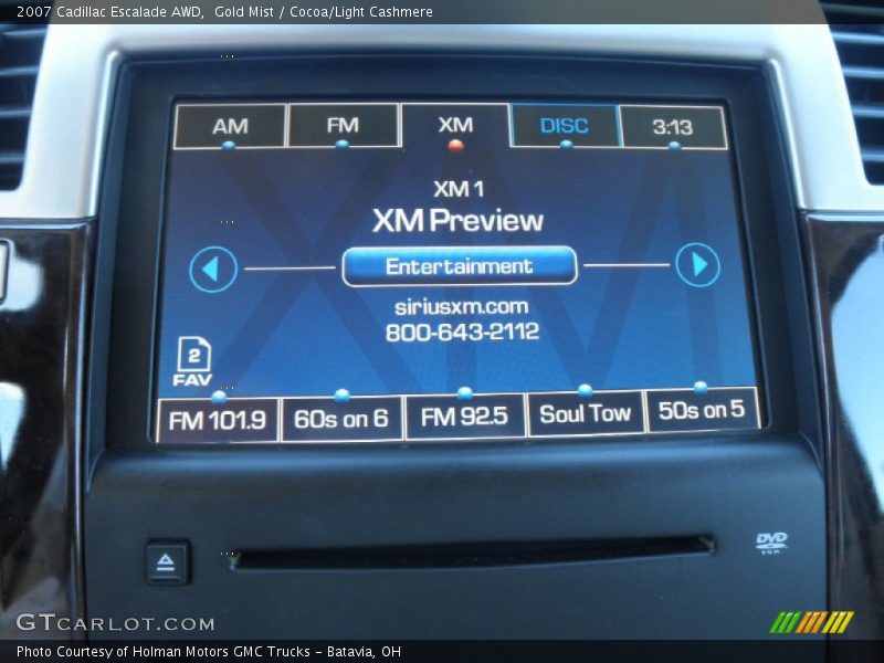 Gold Mist / Cocoa/Light Cashmere 2007 Cadillac Escalade AWD