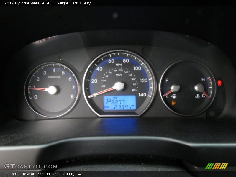 Twilight Black / Gray 2012 Hyundai Santa Fe GLS