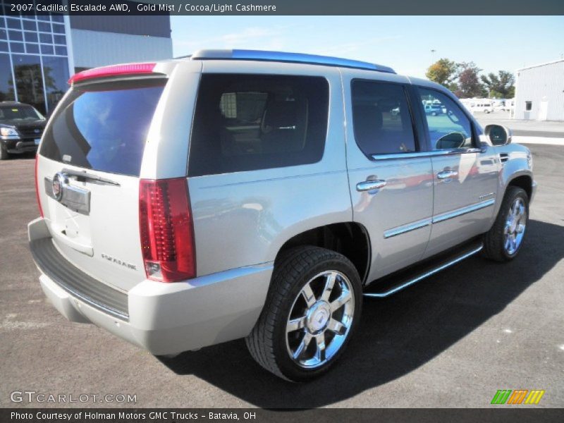 Gold Mist / Cocoa/Light Cashmere 2007 Cadillac Escalade AWD