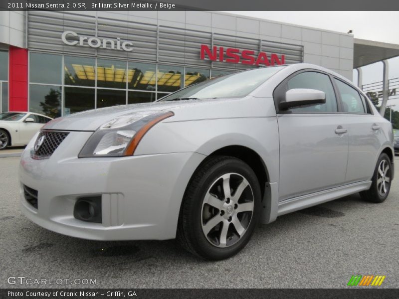 Brilliant Silver Metallic / Beige 2011 Nissan Sentra 2.0 SR