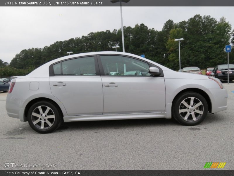 Brilliant Silver Metallic / Beige 2011 Nissan Sentra 2.0 SR