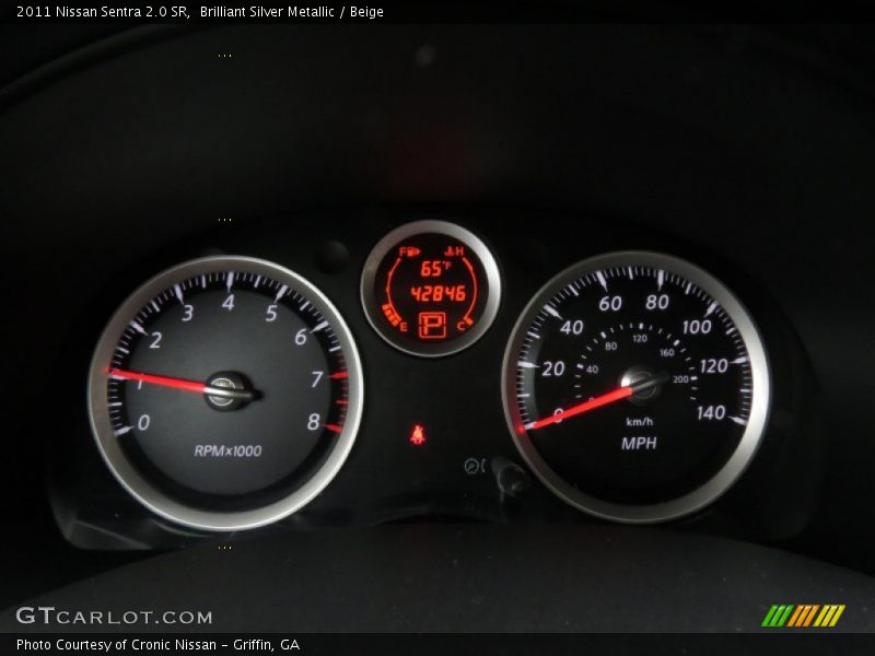 Brilliant Silver Metallic / Beige 2011 Nissan Sentra 2.0 SR