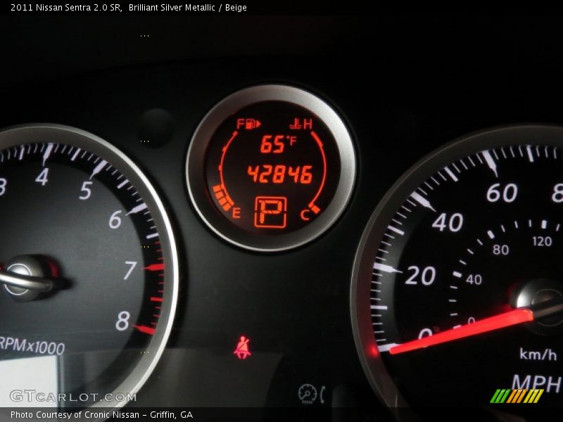 Brilliant Silver Metallic / Beige 2011 Nissan Sentra 2.0 SR