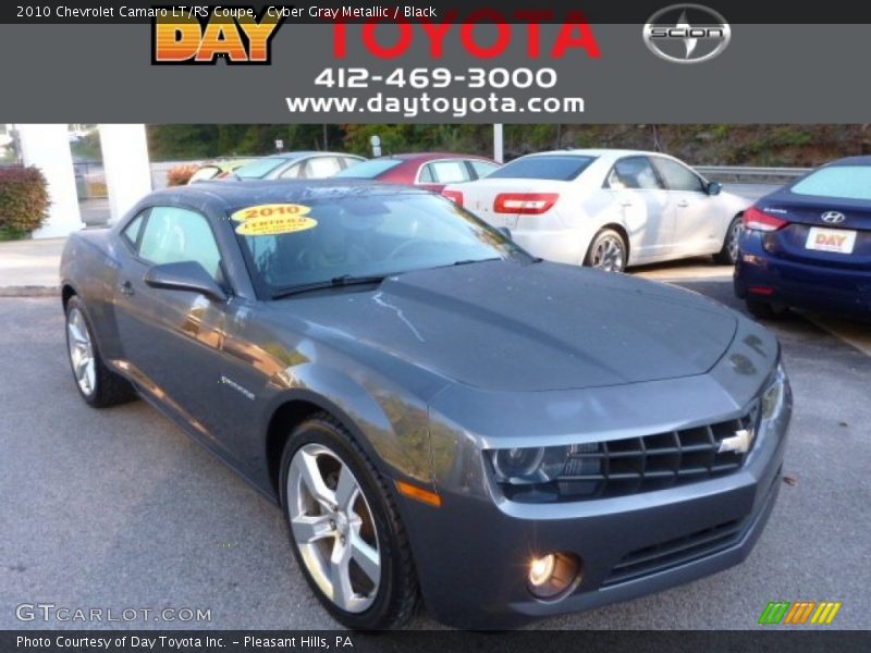 Cyber Gray Metallic / Black 2010 Chevrolet Camaro LT/RS Coupe