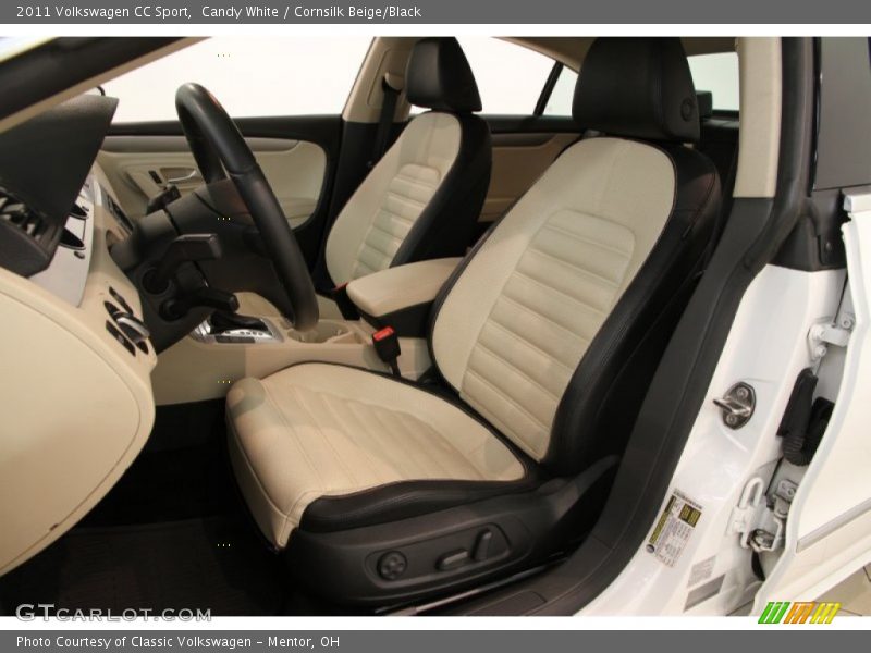 Candy White / Cornsilk Beige/Black 2011 Volkswagen CC Sport
