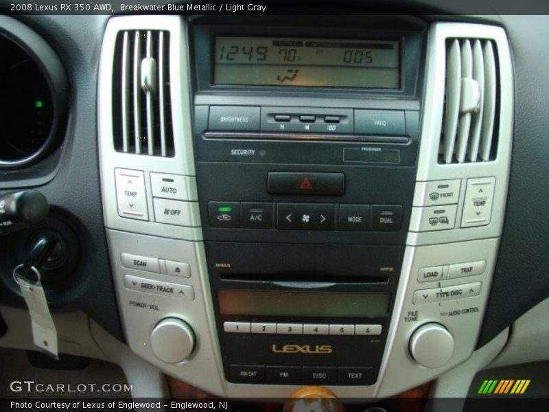 Breakwater Blue Metallic / Light Gray 2008 Lexus RX 350 AWD