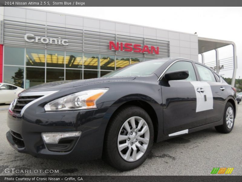Storm Blue / Beige 2014 Nissan Altima 2.5 S