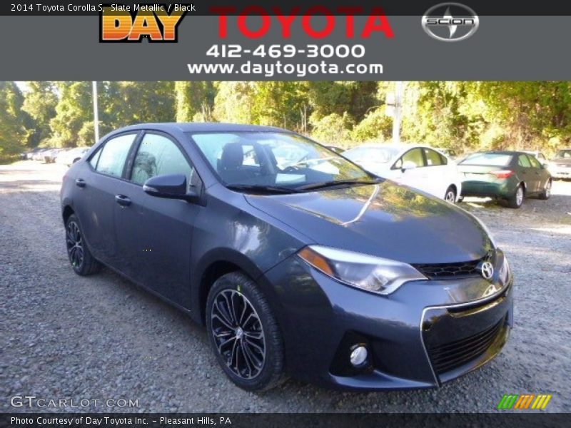 Slate Metallic / Black 2014 Toyota Corolla S