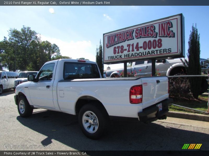 Oxford White / Medium Dark Flint 2010 Ford Ranger XL Regular Cab