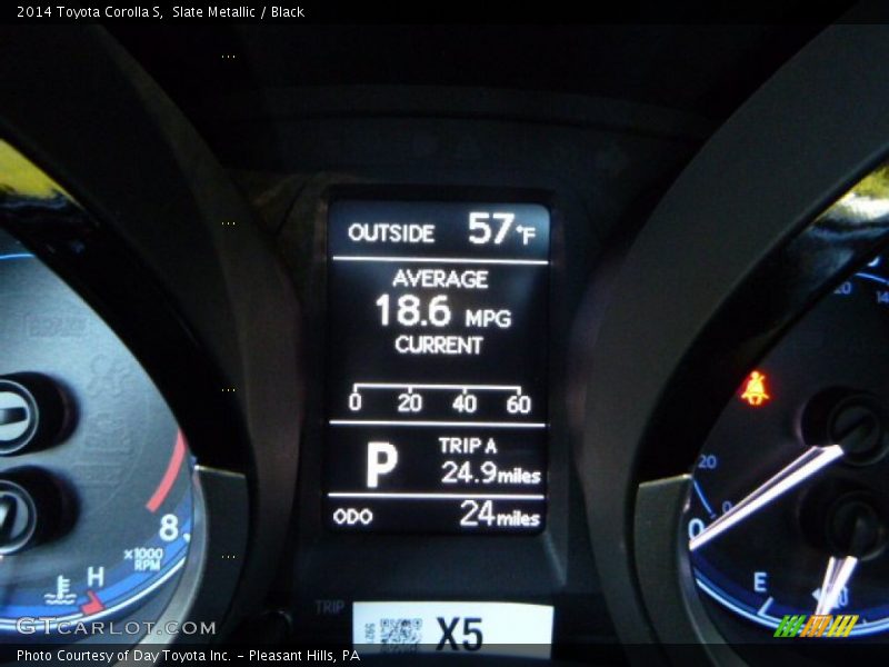 Slate Metallic / Black 2014 Toyota Corolla S