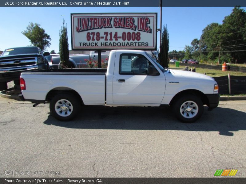 Oxford White / Medium Dark Flint 2010 Ford Ranger XL Regular Cab