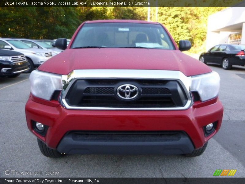 Barcelona Red Metallic / Graphite 2014 Toyota Tacoma V6 SR5 Access Cab 4x4