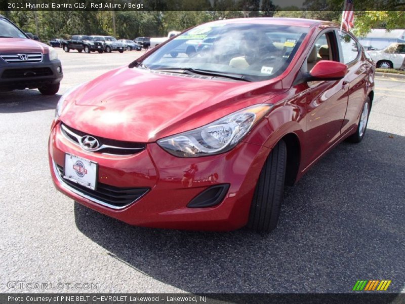 Red Allure / Beige 2011 Hyundai Elantra GLS