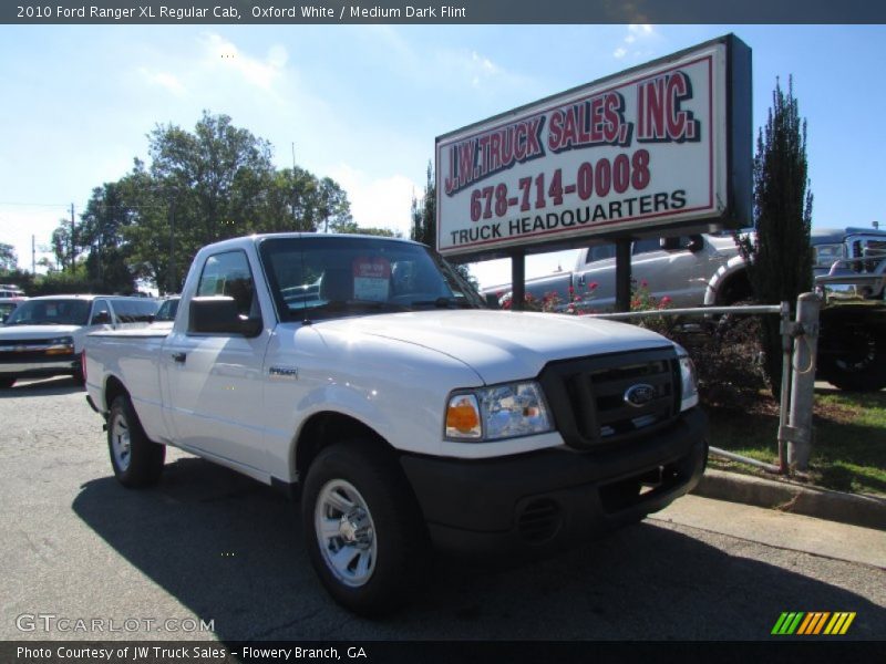 Oxford White / Medium Dark Flint 2010 Ford Ranger XL Regular Cab