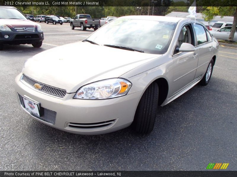 Gold Mist Metallic / Neutral 2012 Chevrolet Impala LS