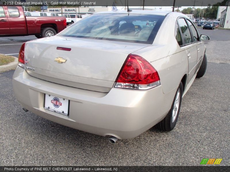 Gold Mist Metallic / Neutral 2012 Chevrolet Impala LS