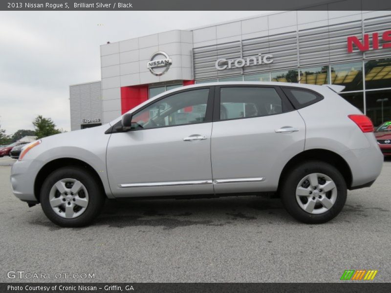 Brilliant Silver / Black 2013 Nissan Rogue S