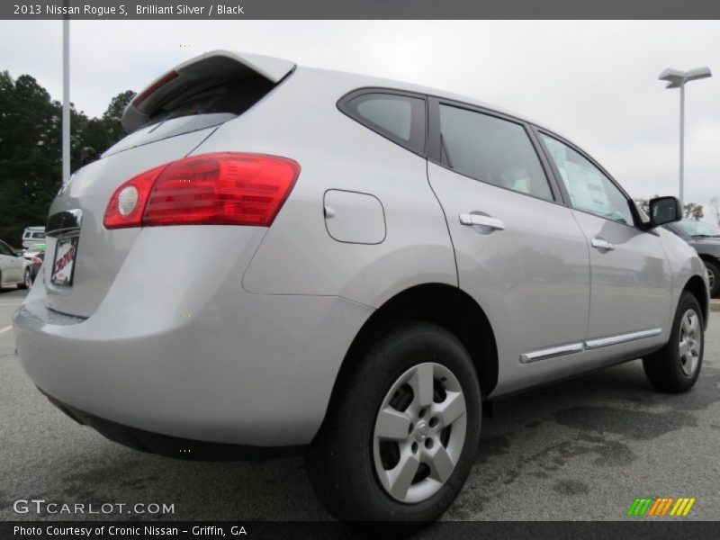 Brilliant Silver / Black 2013 Nissan Rogue S
