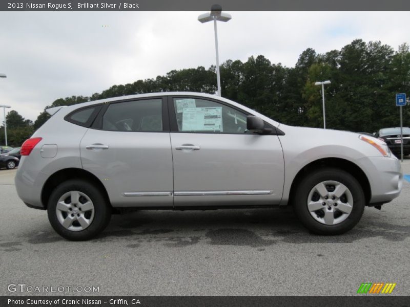 Brilliant Silver / Black 2013 Nissan Rogue S