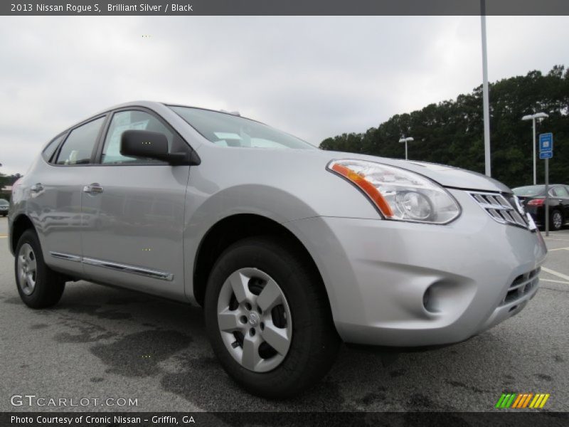 Brilliant Silver / Black 2013 Nissan Rogue S