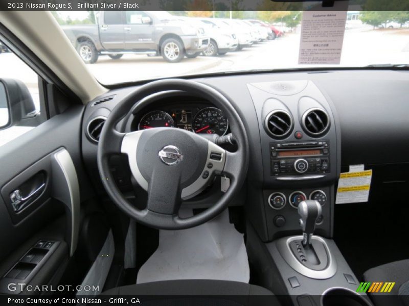 Brilliant Silver / Black 2013 Nissan Rogue S