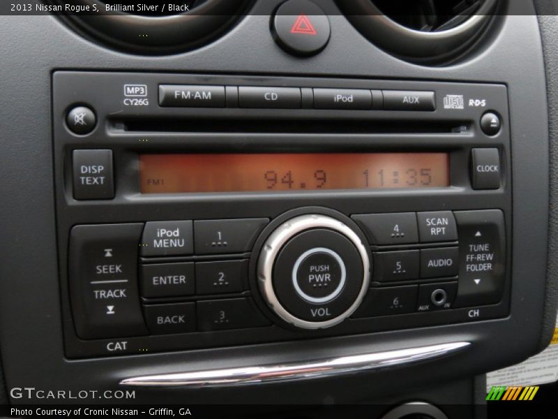 Brilliant Silver / Black 2013 Nissan Rogue S