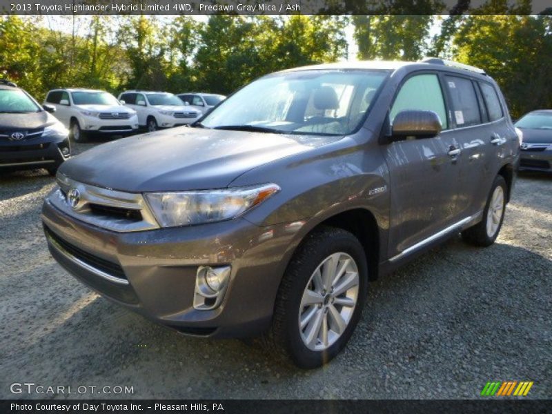 Predawn Gray Mica / Ash 2013 Toyota Highlander Hybrid Limited 4WD