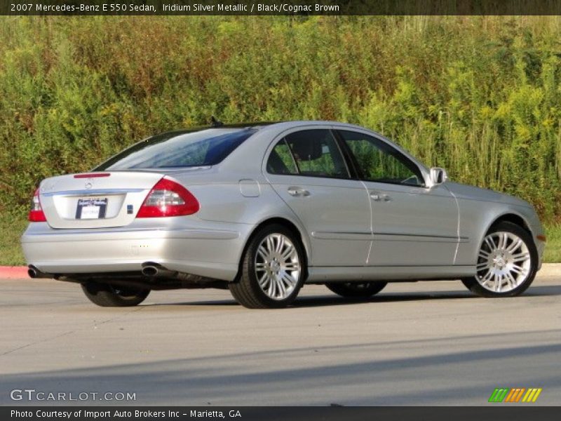 Iridium Silver Metallic / Black/Cognac Brown 2007 Mercedes-Benz E 550 Sedan