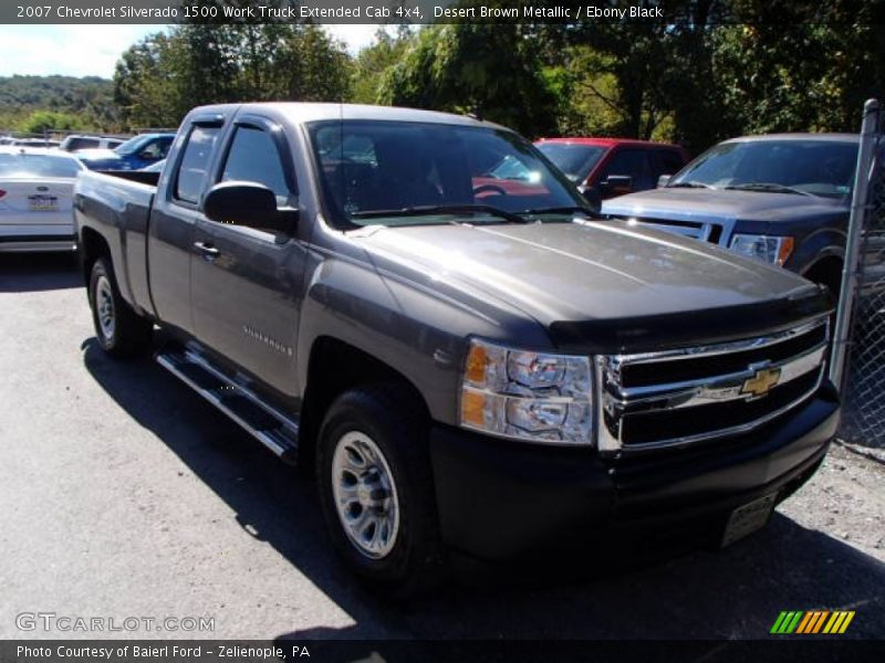 Desert Brown Metallic / Ebony Black 2007 Chevrolet Silverado 1500 Work Truck Extended Cab 4x4