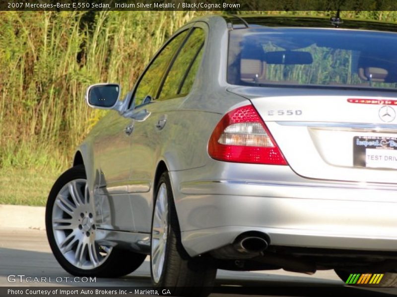 Iridium Silver Metallic / Black/Cognac Brown 2007 Mercedes-Benz E 550 Sedan