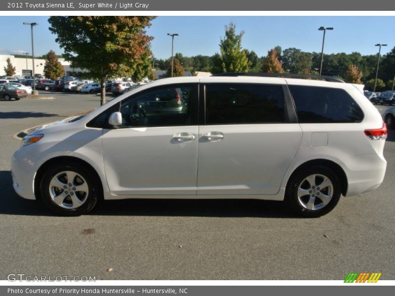 Super White / Light Gray 2012 Toyota Sienna LE