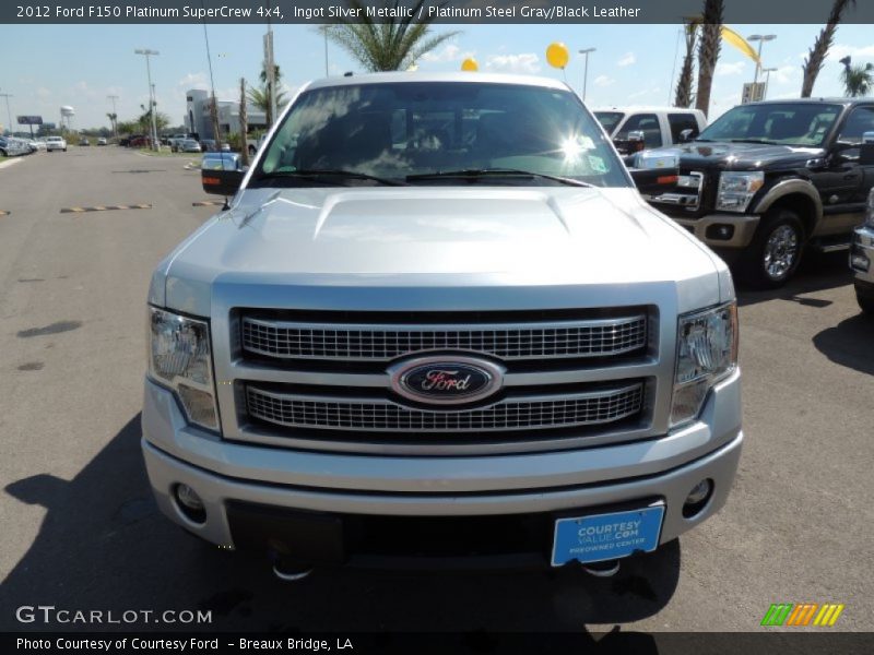 Ingot Silver Metallic / Platinum Steel Gray/Black Leather 2012 Ford F150 Platinum SuperCrew 4x4