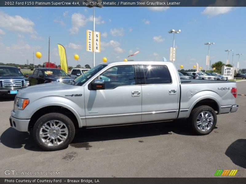 Ingot Silver Metallic / Platinum Steel Gray/Black Leather 2012 Ford F150 Platinum SuperCrew 4x4