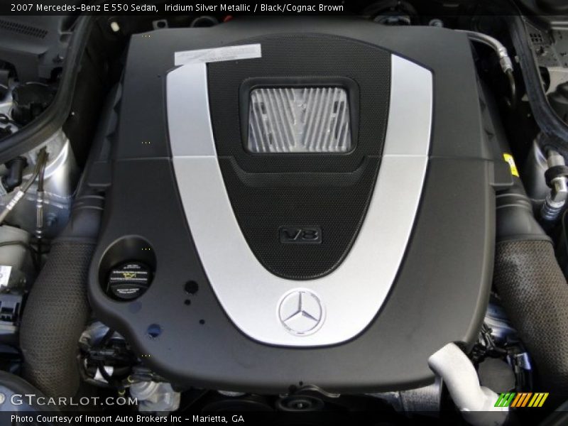 Iridium Silver Metallic / Black/Cognac Brown 2007 Mercedes-Benz E 550 Sedan