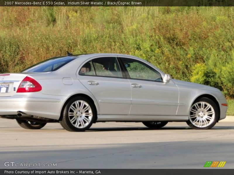 Iridium Silver Metallic / Black/Cognac Brown 2007 Mercedes-Benz E 550 Sedan