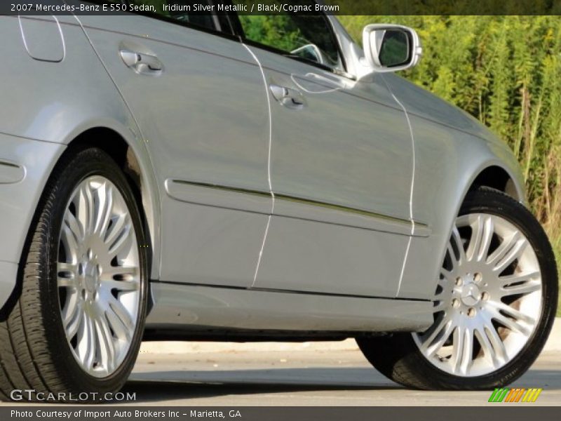Iridium Silver Metallic / Black/Cognac Brown 2007 Mercedes-Benz E 550 Sedan