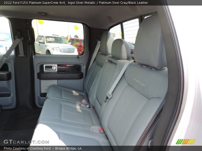 Ingot Silver Metallic / Platinum Steel Gray/Black Leather 2012 Ford F150 Platinum SuperCrew 4x4