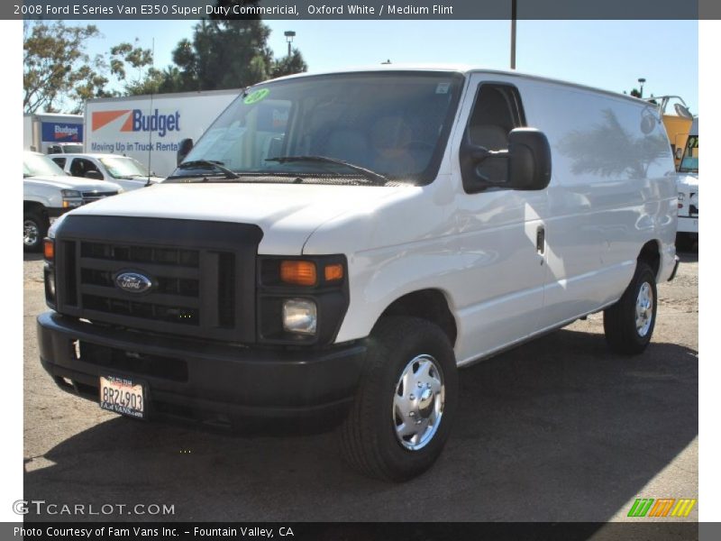 Oxford White / Medium Flint 2008 Ford E Series Van E350 Super Duty Commericial