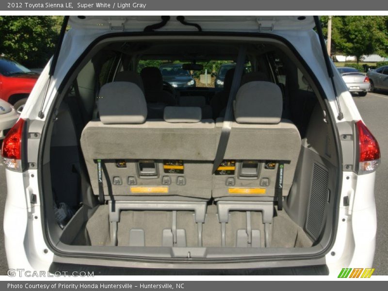 Super White / Light Gray 2012 Toyota Sienna LE